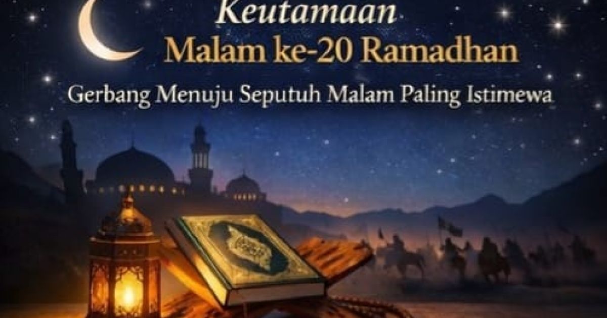 Malam ke-20 Ramadhan menjadi gerbang menuju sepuluh malam terakhir yang penuh keutamaan. Umat Islam dianjurkan meningkatkan ibadah untuk meraih Lailatul Qadar