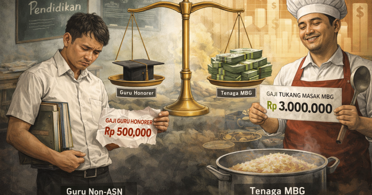 Viral Perbandingan Gaji Guru dan Tenaga MBG, Ini Fakta Ketimpangan yang Terjadi di Lapangan