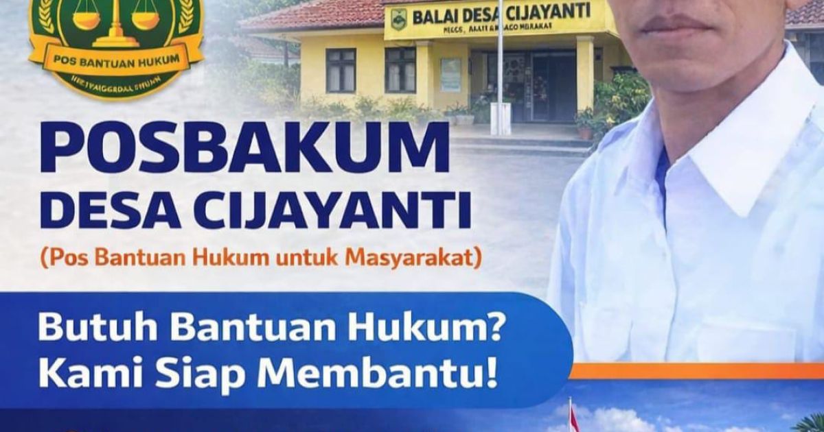 Posbakum Desa Cijayanti, Kecamatan Babakan Madang Kabupaten Bogor, resmi dibuka untuk memberikan layanan hukum gratis mulai dari konsultasi hingga pendampingan bagi masyarakat.