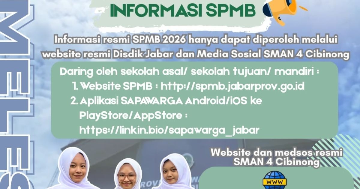 SMAN 4 Cibinong Siapkan Layanan SPMB 2026/2027 yang Mudah dan Transparan