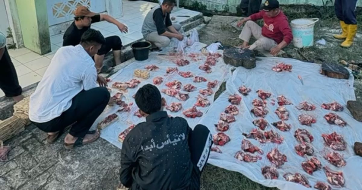 SMPN 2 Caringin Konsisten Gelar Pemotongan Hewan Qurban, Tanamkan Nilai Kepedulian dan Karakter Siswa