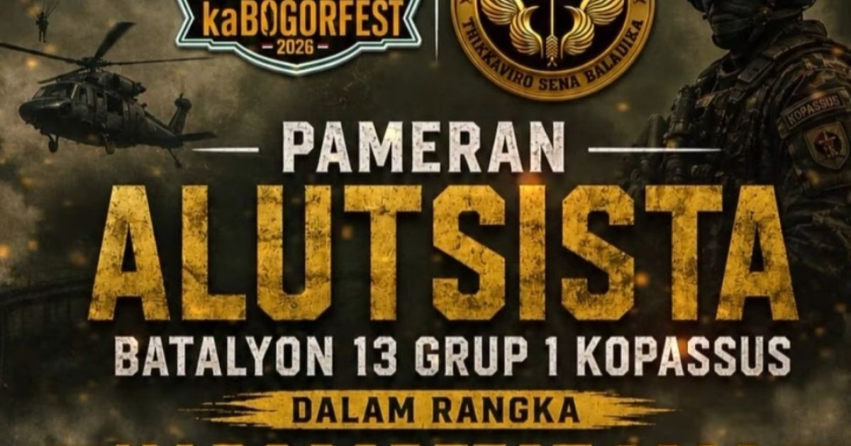 Kabogorfest 2026 Hadirkan Pameran Alutsista Kopassus, Warga Bisa Naik Kendaraan Taktis