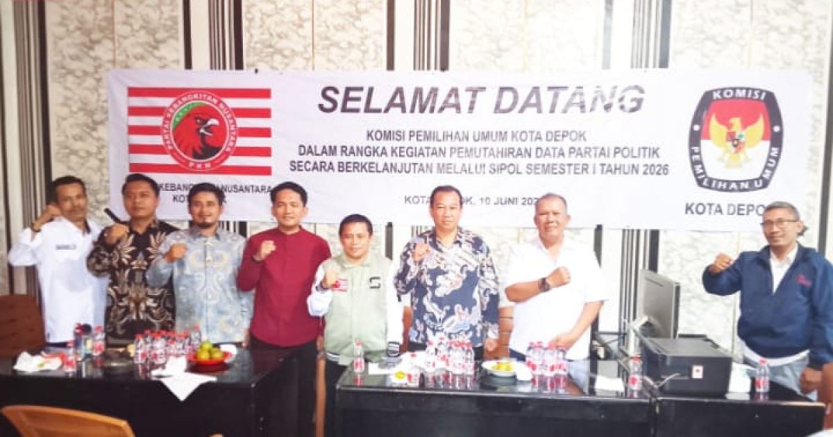 KPU Kota Depok mengunjungi Kantor PKN Depok untuk pembinaan administrasi dan persiapan verifikasi partai politik. PKN fokus memperkuat konsolidasi hingga tingkat kecamatan menuju Pemilu 2029.