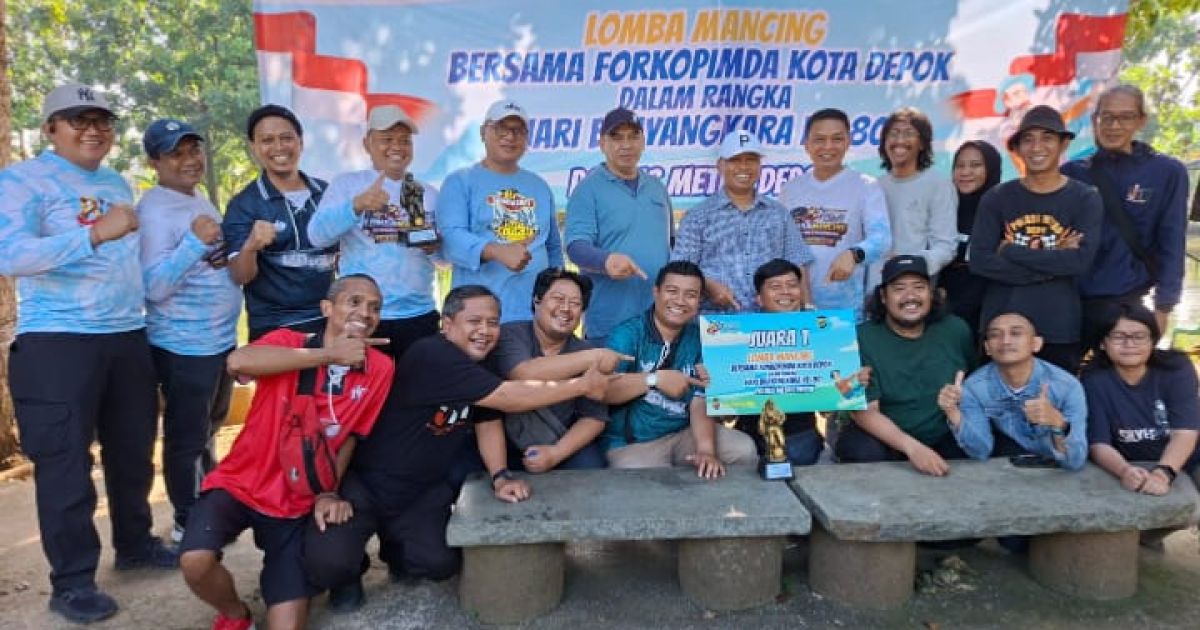 Polres Metro Depok menggelar lomba mancing bersama Forkopimda dalam rangka Hari Bhayangkara ke-80.