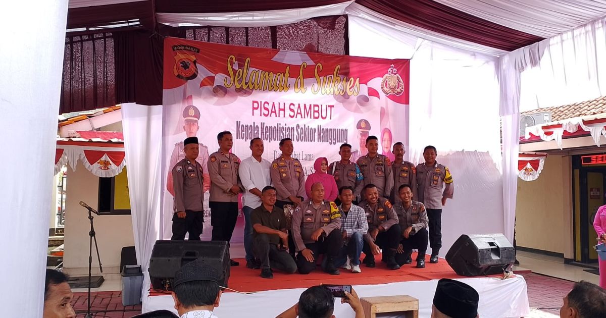 Pisah Sambut Kapolsek Nanggung, AKP Ucup Supriatna Serahkan Tongkat Komando Kepada AKP Ano Junaidi