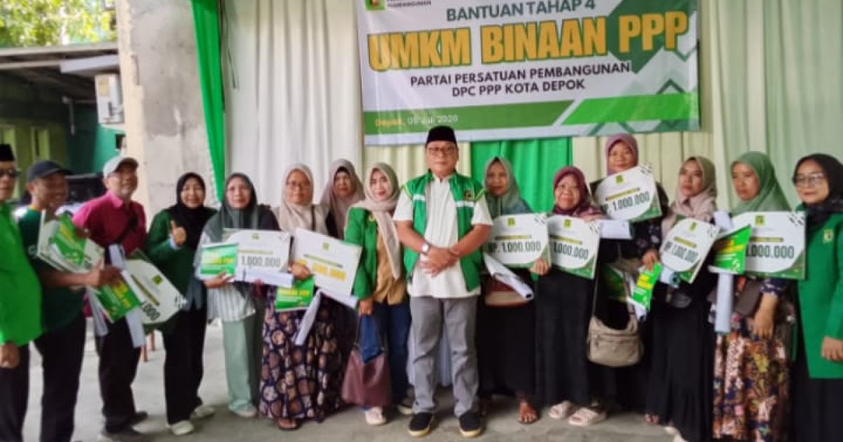 DPC PPP Kota Depok menyalurkan bantuan modal UMKM tahap IV kepada pelaku usaha mikro dari 11 kecamatan. Program disertai pendampingan untuk mendorong UMKM berkembang dan naik kelas.