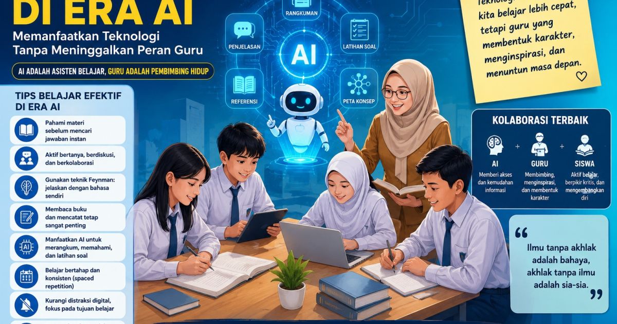 Belajar Lebih Cepat di Era AI? Ini 8 Cara Efektif Tanpa Meninggalkan Peran Guru