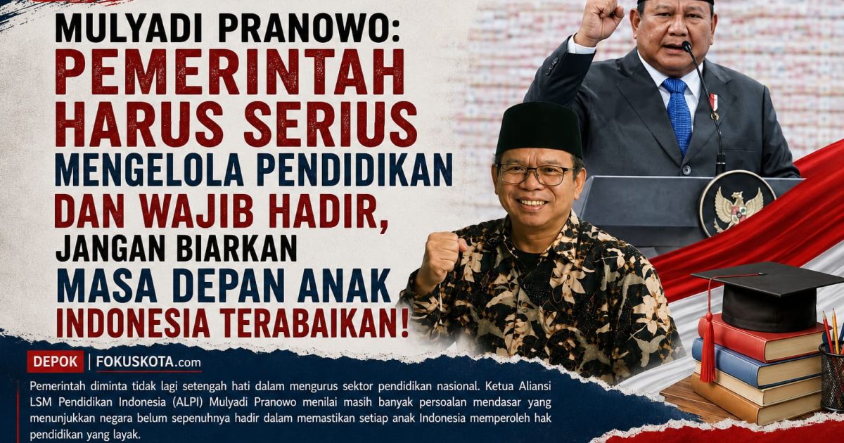 Ketua ALPI Mulyadi Pranowo meminta pemerintah lebih serius membenahi pendidikan nasional