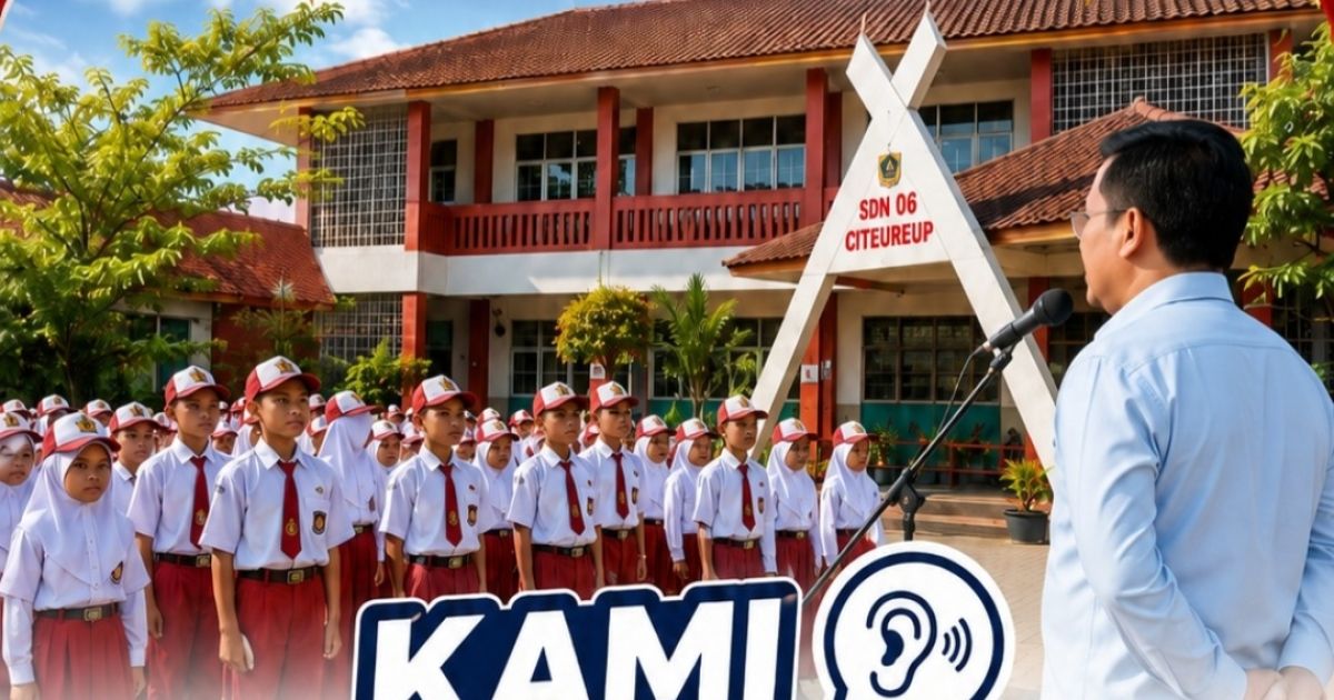 Direksi Perumda Tirta Kahuripan Hadiri Program Kami Mendengar di SDN Citeureup 06