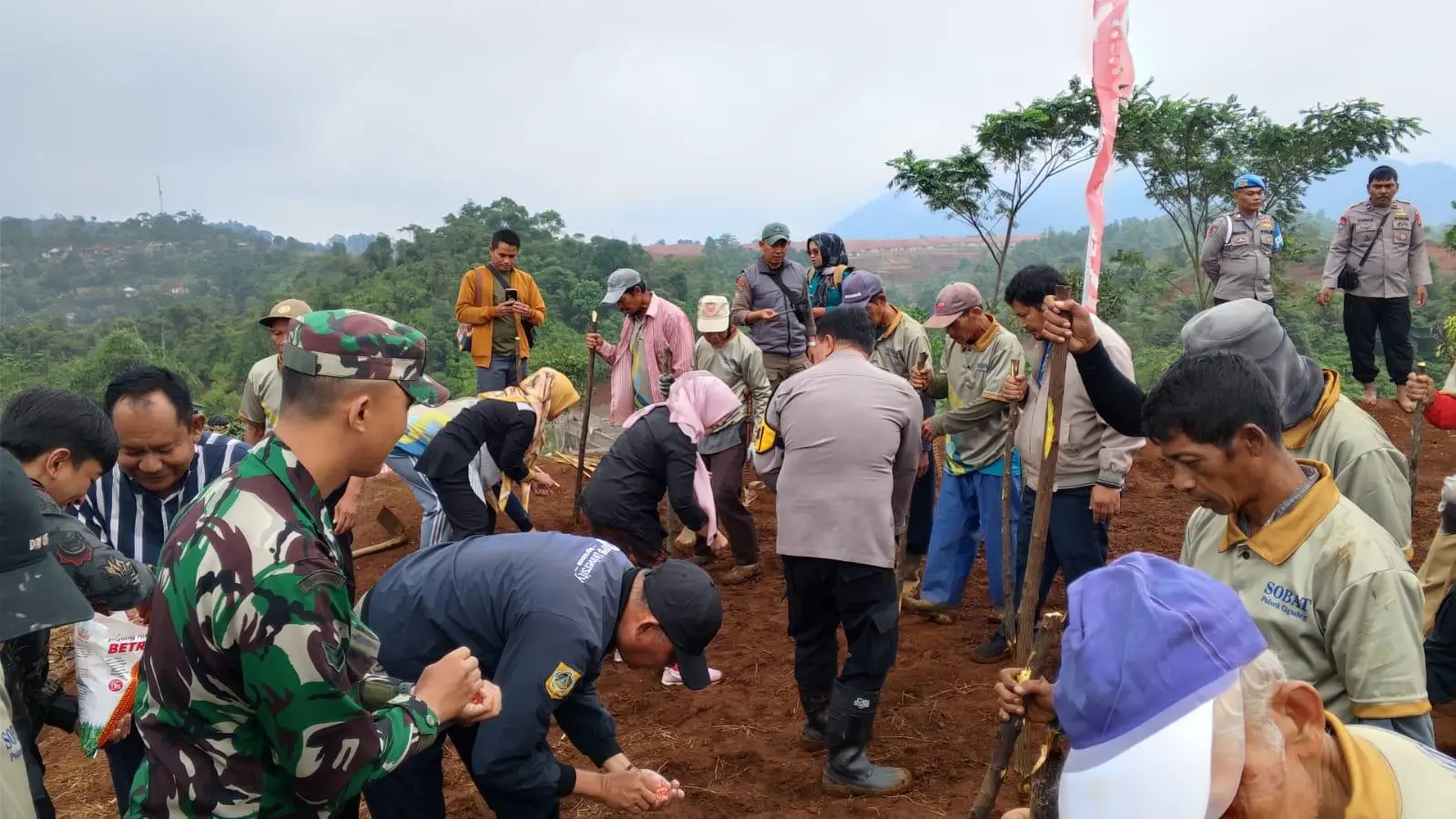 Penanaman Jagung Serentak di Bogor Barat, Polisi dan Petani Bersinergi