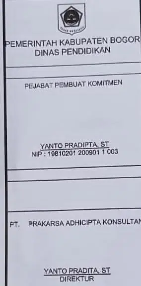 Diduga Rangkap Jabatan, PPK dan Direktur Konsultan Tercatat Atas Nama Sama di Dokumen Pengadaan