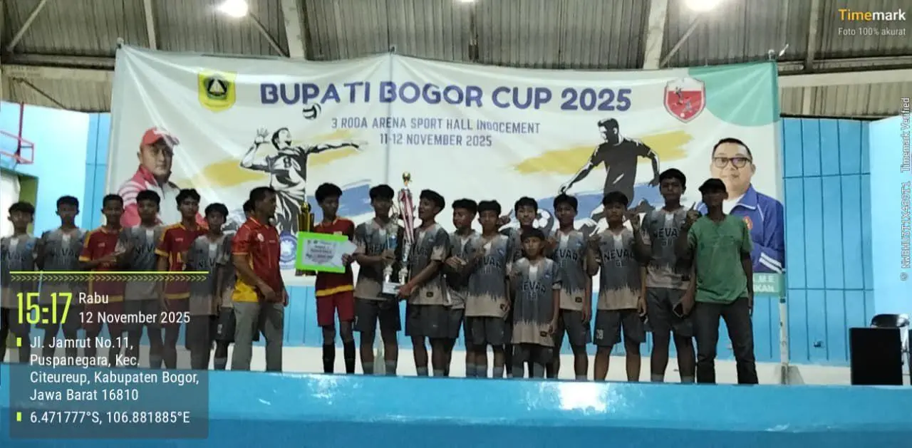 Coach Imam Nugraha Antar SMPN 1 Parung Jadi Juara Bupati Cup Kabupaten Bogor 2025
