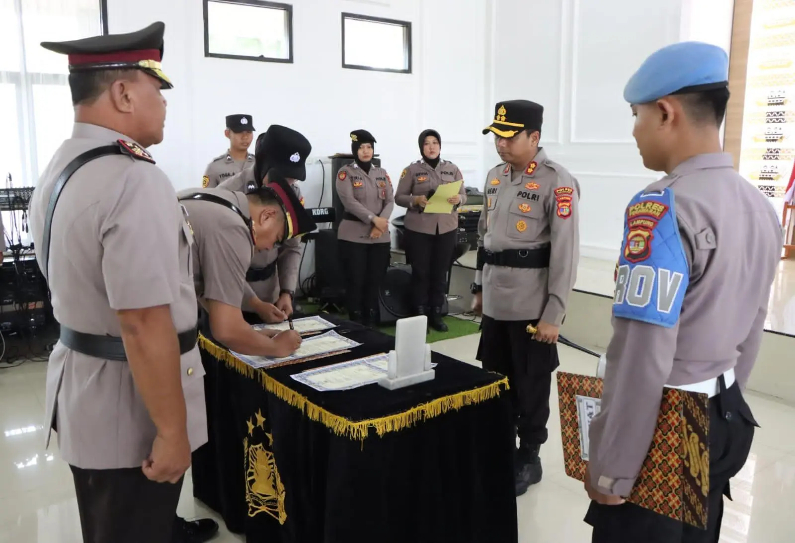 Polres Pesawaran Segarkan Jabatan, Tekankan Pelayanan Prima dan Inovasi