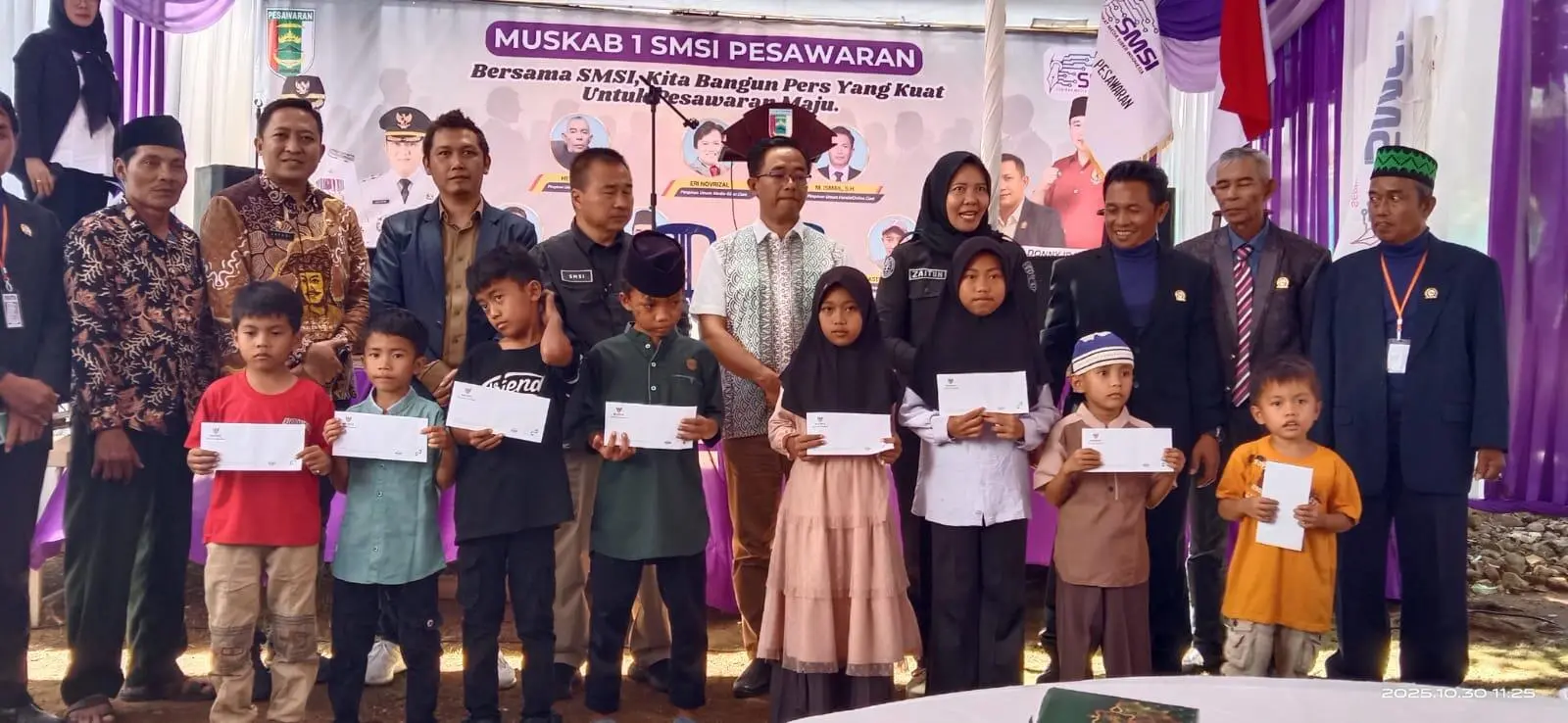 SMSI Pesawaran Gelar Muskab I, Santuni Anak Yatim dan Dhuafa
