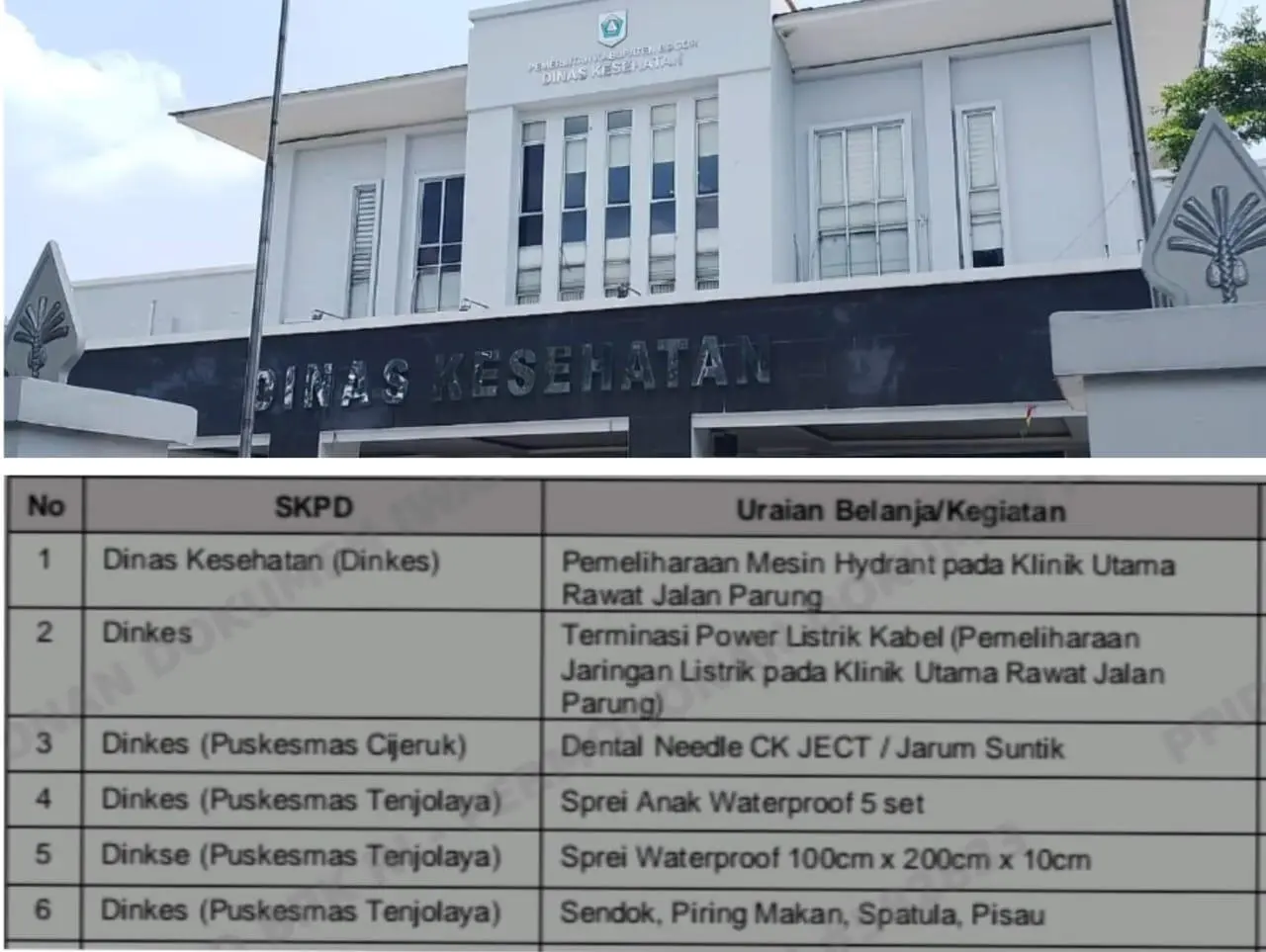 Dinkes Kabupaten Bogor Disorot BPK, Ada Kesalahan Klasifikasi Belanja