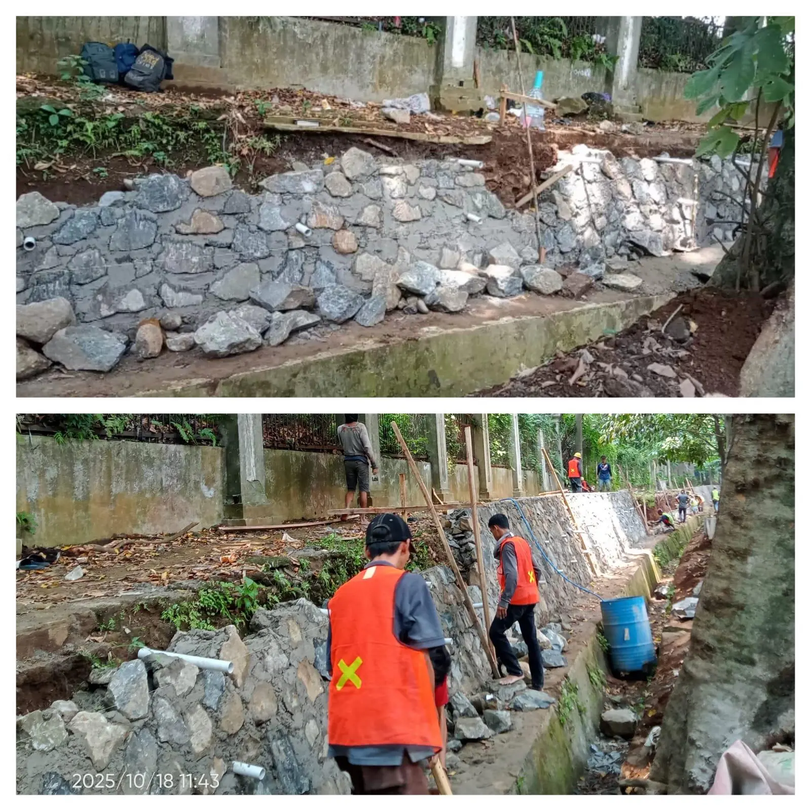 Material Diduga Tak Sesuai SNI, Proyek Penahan Tanah di Bogor Jadi Sorotan