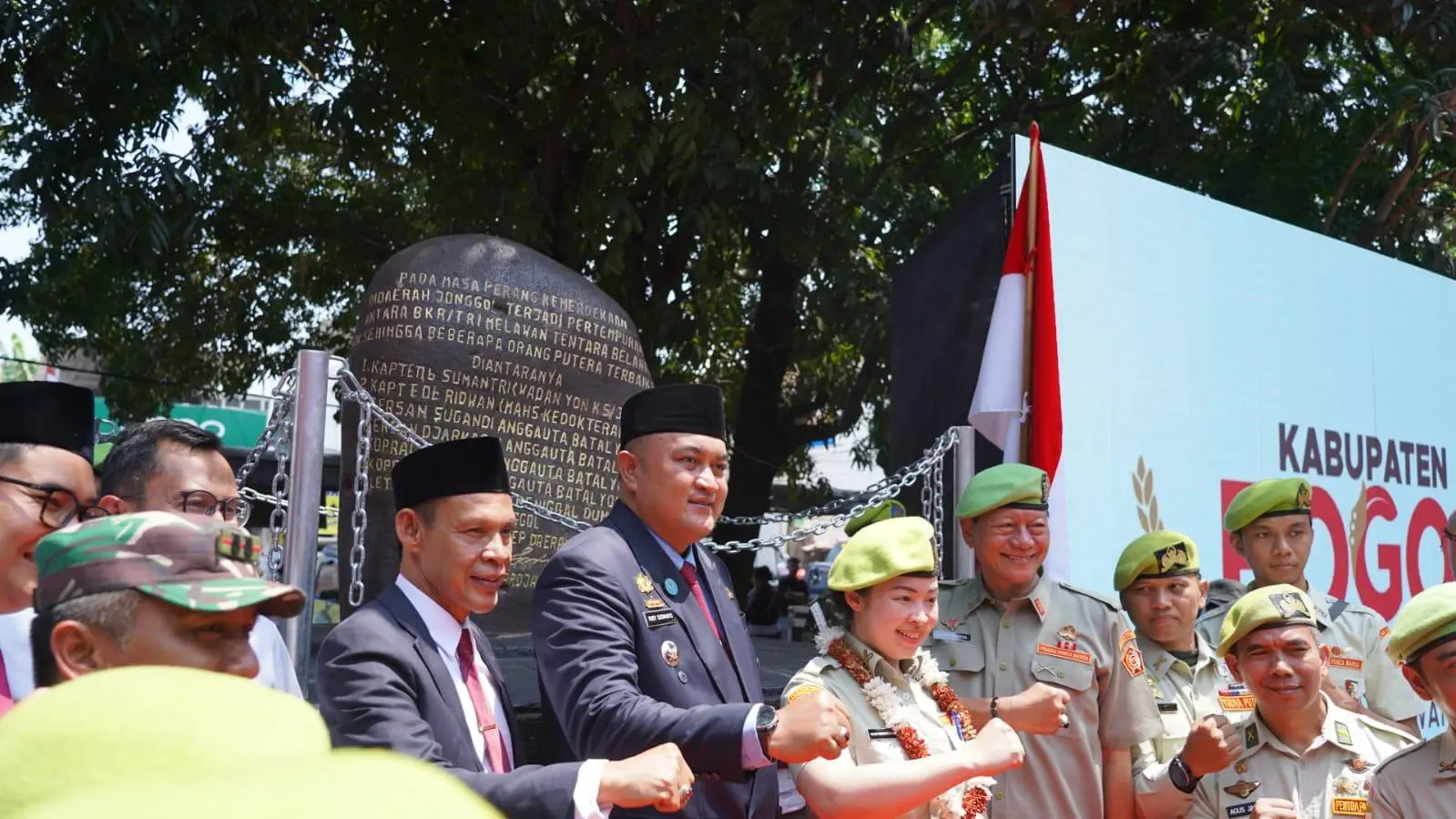 Rudy Susmanto Pimpin Konvoi Veteran dan Resmikan Monumen Perjuangan Jonggol