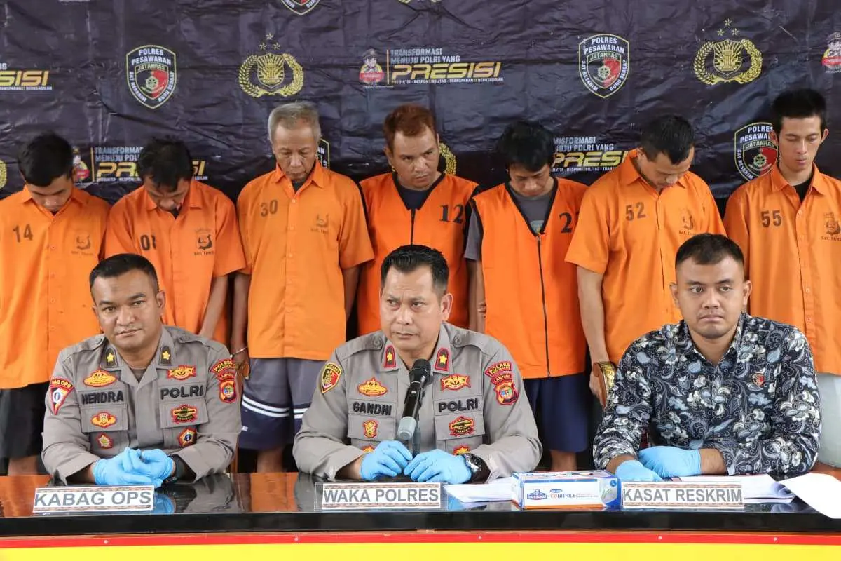 Kasus Pencabulan Anak dan Pembobol Alfamart Terungkap, Polres Pesawaran Amankan 9 Pelaku
