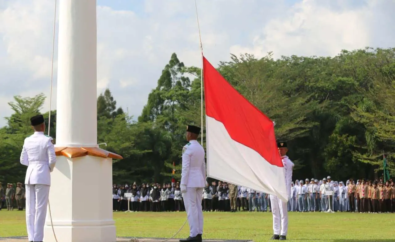 Upacara HUT ke-80 RI di Pesawaran Berlangsung Khidmat, Bupati Dendi Ajak Warga Jaga Persatuan