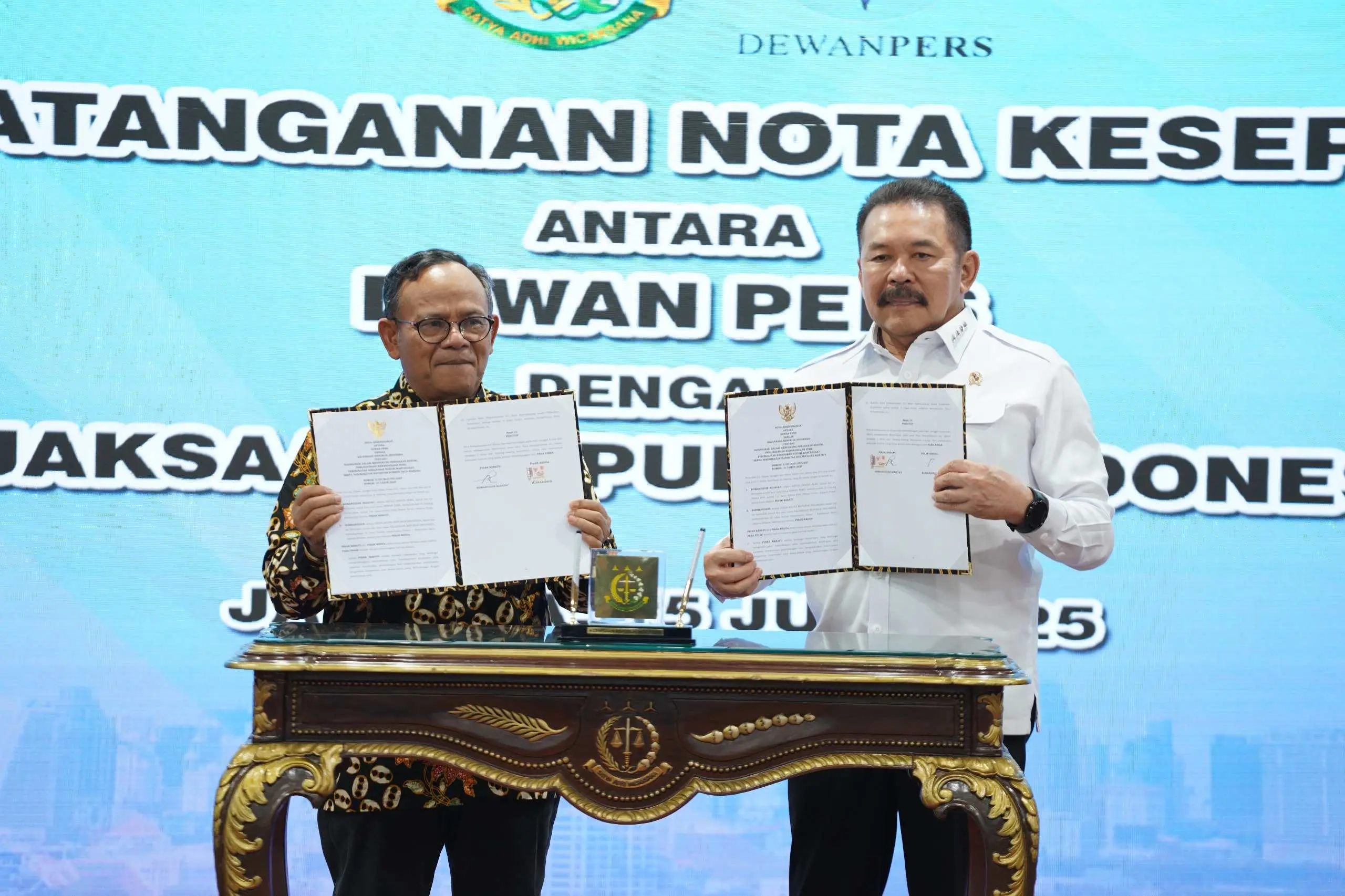 Kejaksaan RI dan Dewan Pers Teken MoU, Perkuat Sinergi Penegakan Hukum dan Kemerdekaan Pers