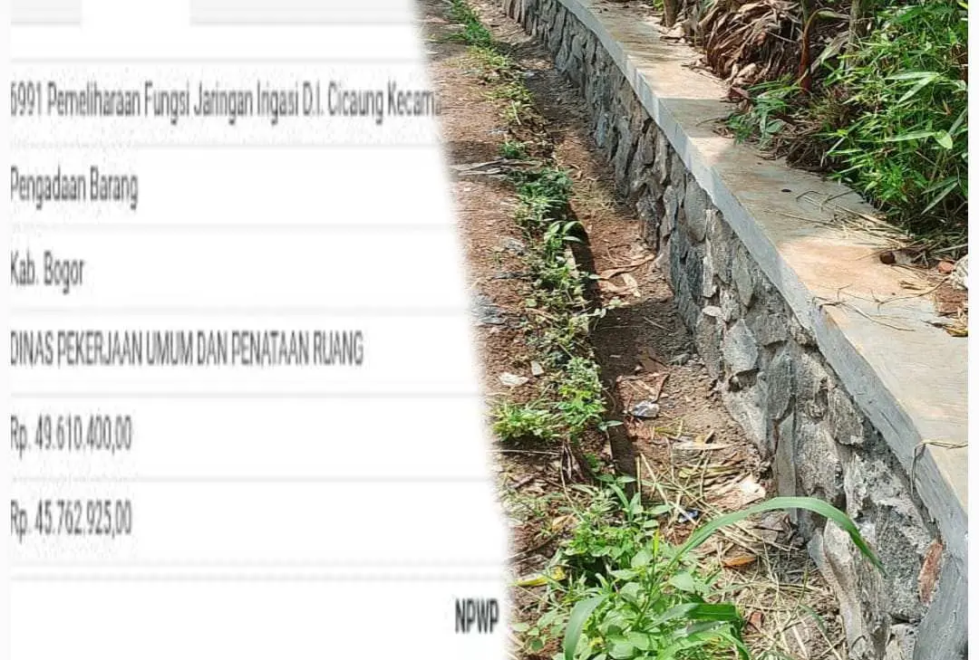 Irigasi Kering, Proyek APBD DPUPR Kabupaten Bogor Jadi Sorotan