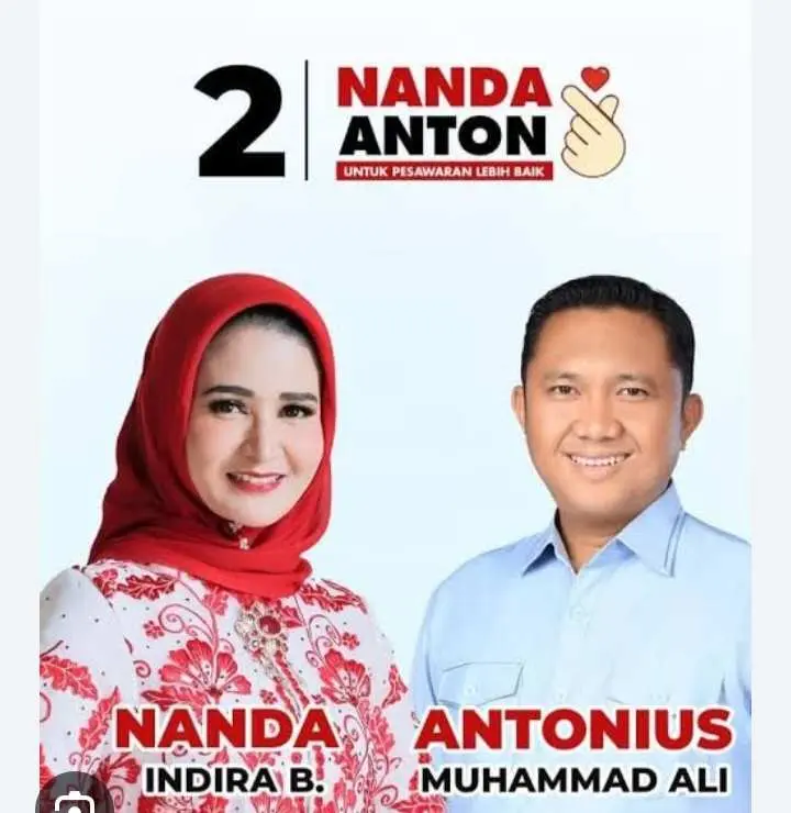 PSU Pesawaran, Paslon Nomor Urut 2 Nanda Indira-Antonius Unggul 58,22 Persen Versi Quick Count