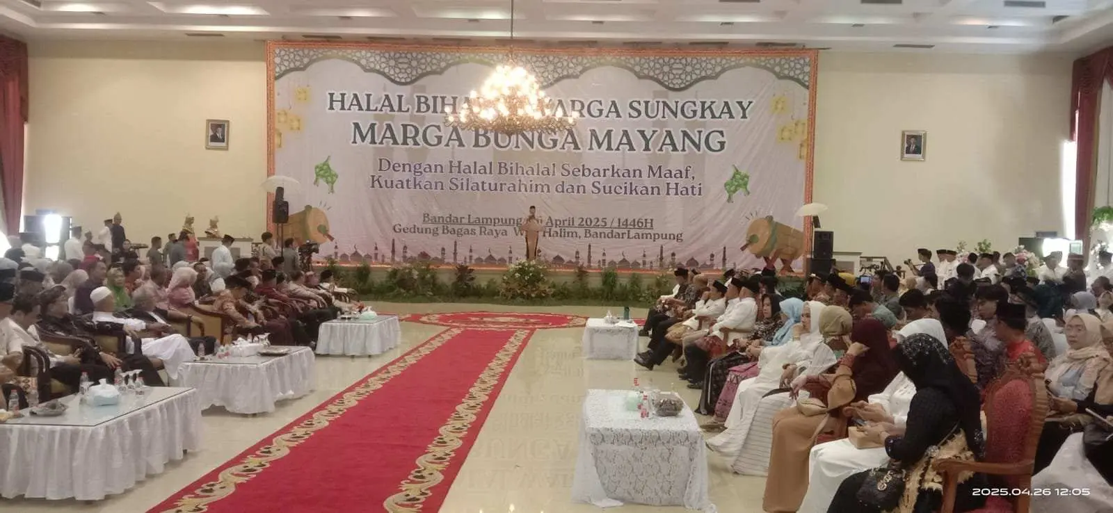 Syair Pisaan Lampung Sungkay Ciptaan Ormayati Memukau Peserta Halal Bihalal Sungkay Bunga Mayang