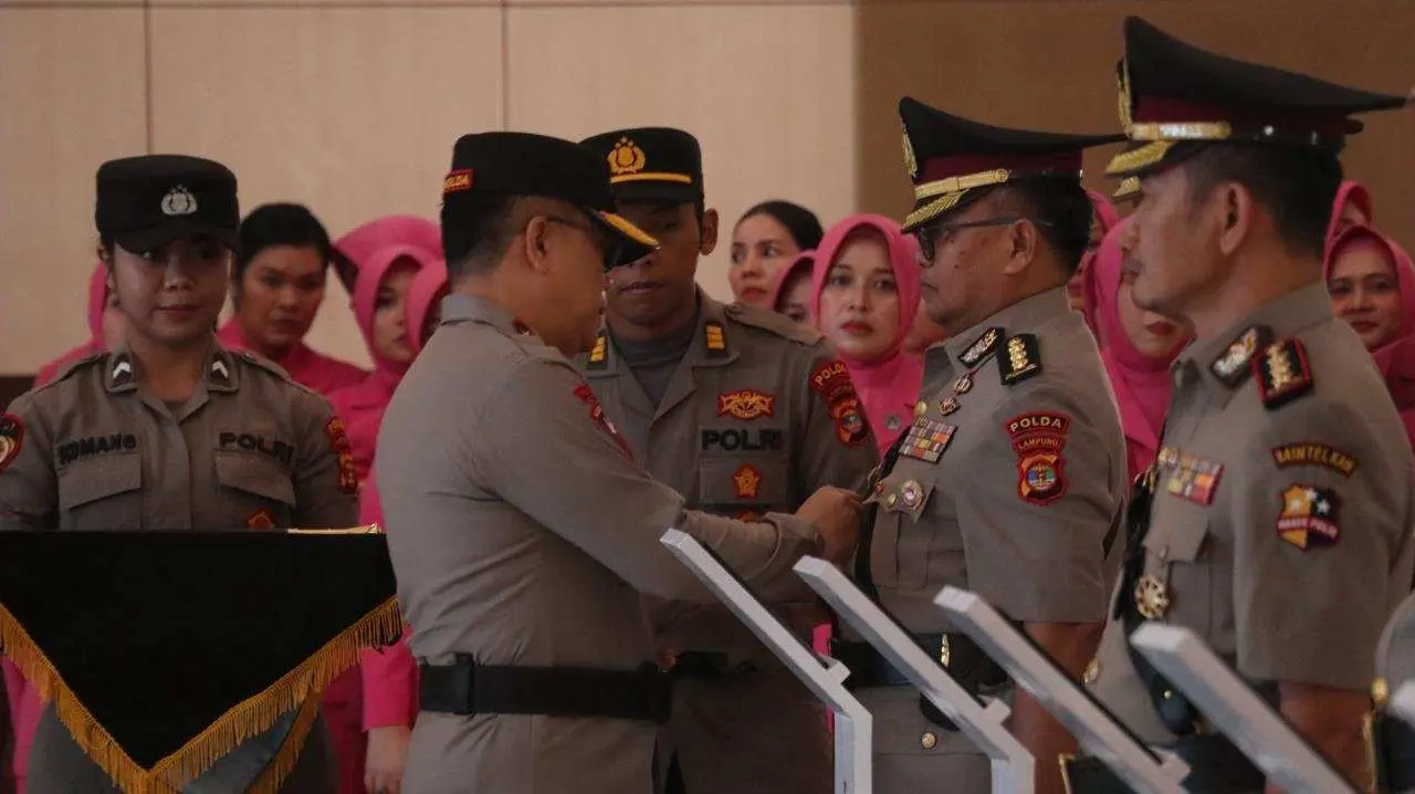Polda Lampung Gelar Sertijab Sejumlah Pejabat Utama dan Kapolres