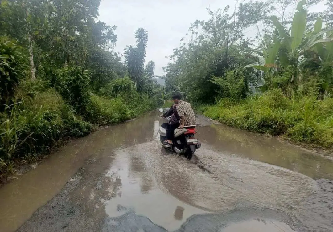 Jalan di Kecamatan Nanggung Rusak Parah, Dikonfirmasi PUPR Kabupaten Kompak Bungkam