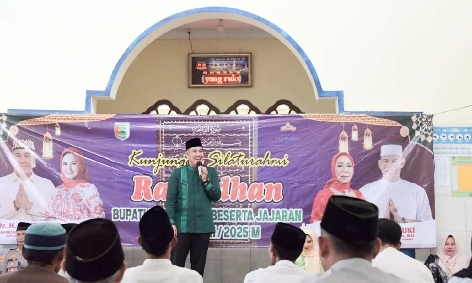Silaturahmi Ramadan Bupati Pesawaran Dendi Ramadhona Kunjungi Kecamatan Way Ratai dan Padang Cermin