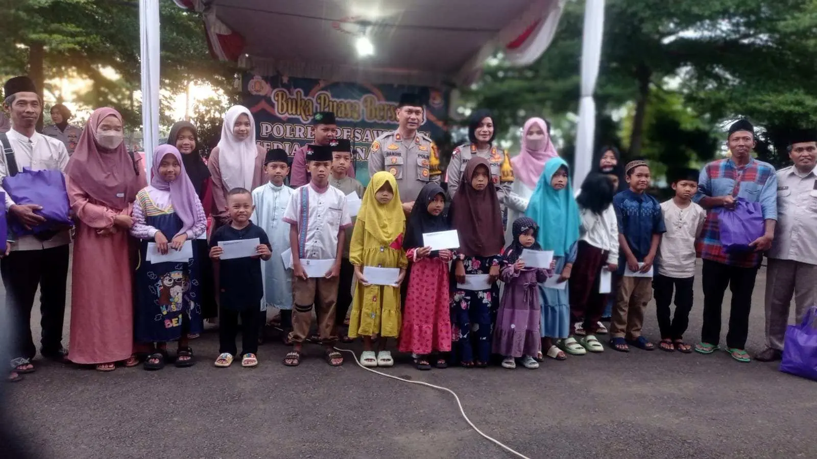 Polres Pesawaran Gelar Acara Buka Bersama Insan Pers dan Anak Yatim