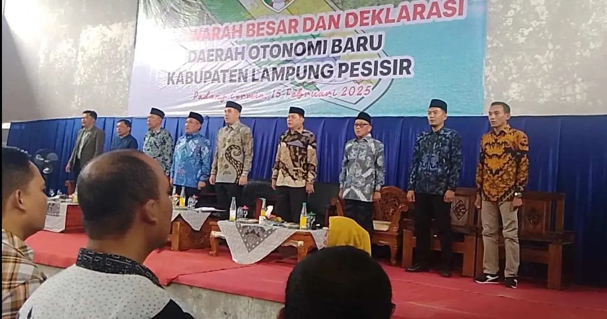 Dua Kabupaten Dari Tujuh Kecamatan Deklarasi Pemekaran Kabupaten Lampung Pesisir
