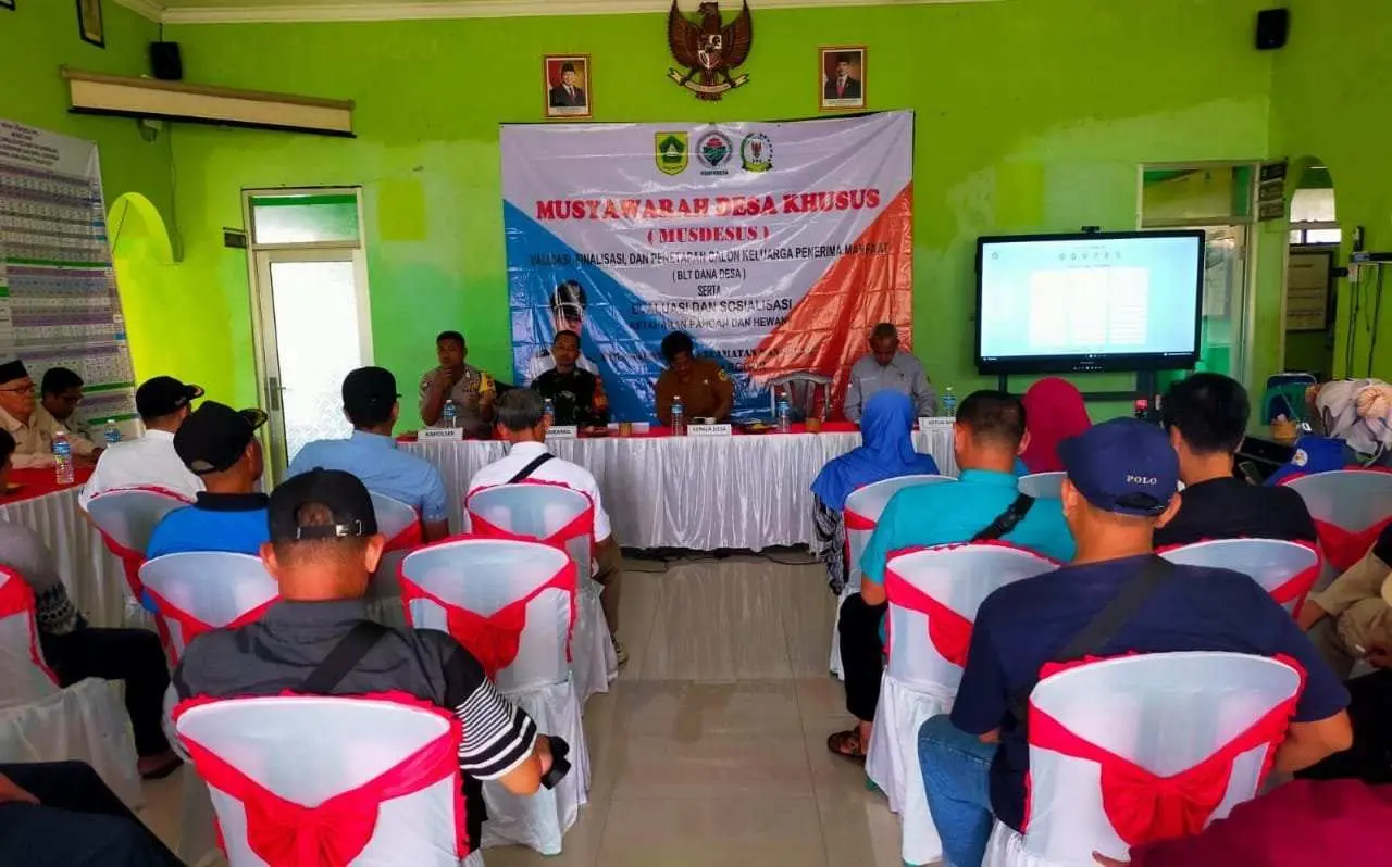 Musdesus Desa Kalong Liud Sepakati Evaluasi dan Finalisasi BLT dan Ketahanan Pangan