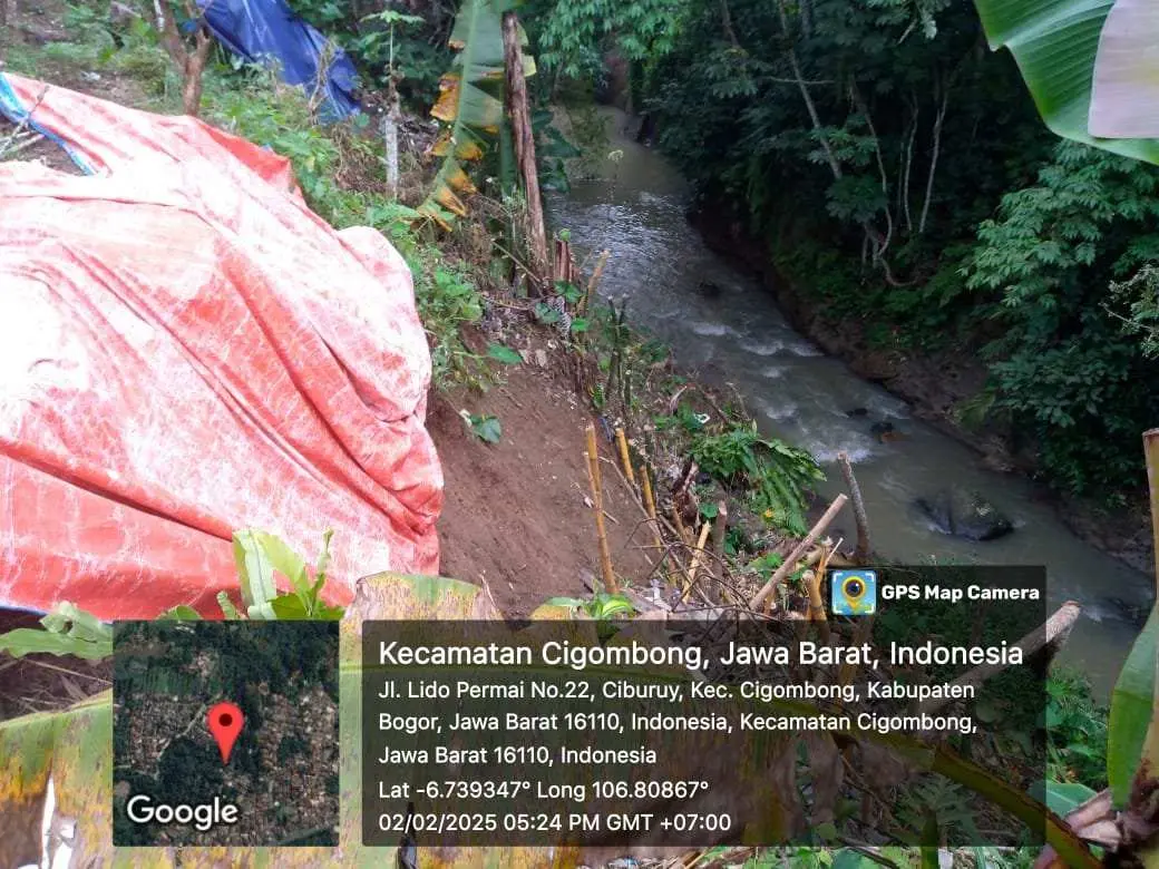 Tebingan Dua Kali Dihantam Longsor, Warga Perumahan Lido Permai Ketar Ketir