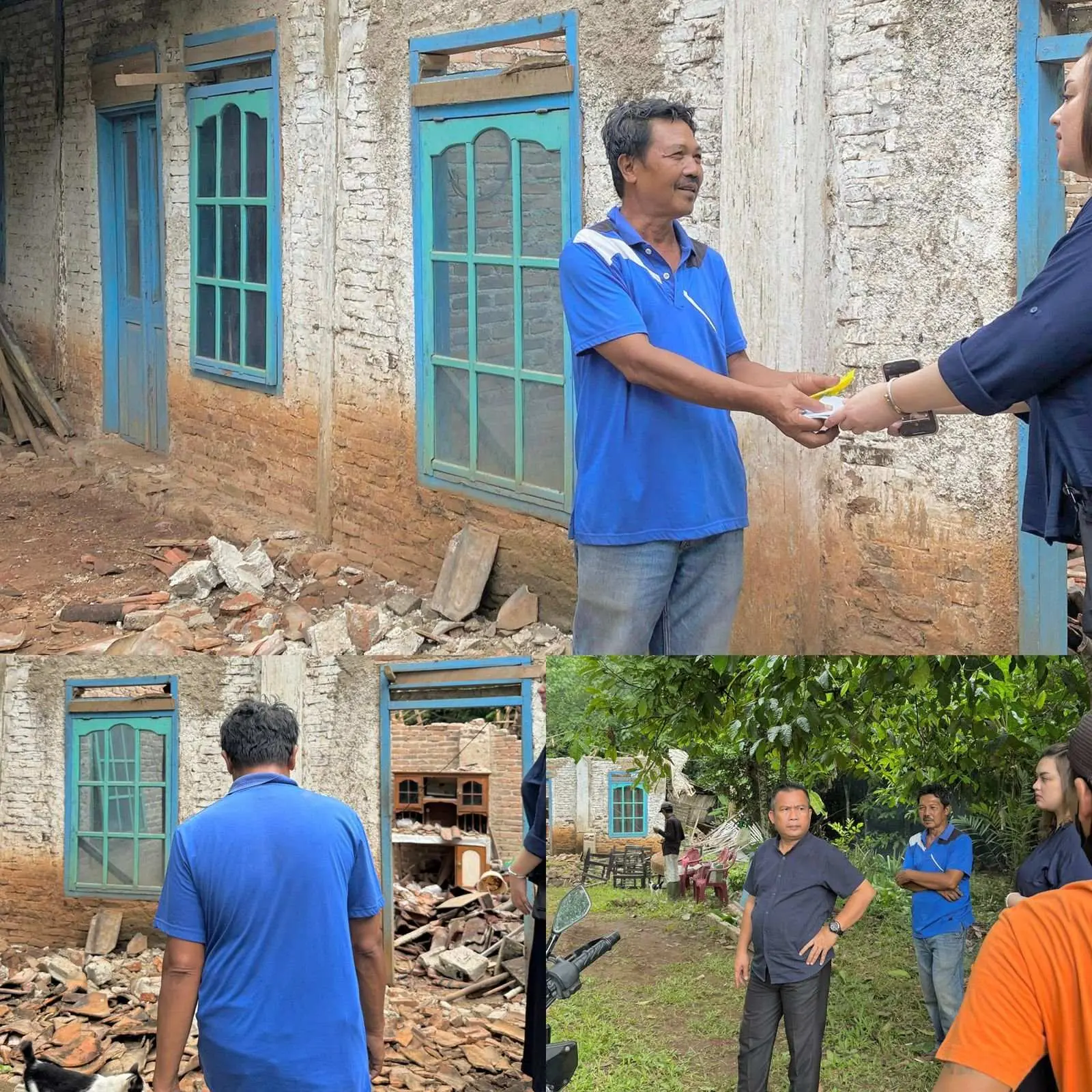 Relawan Aries Sandi Bantuan Keluarga Terdampak Bencana Alam