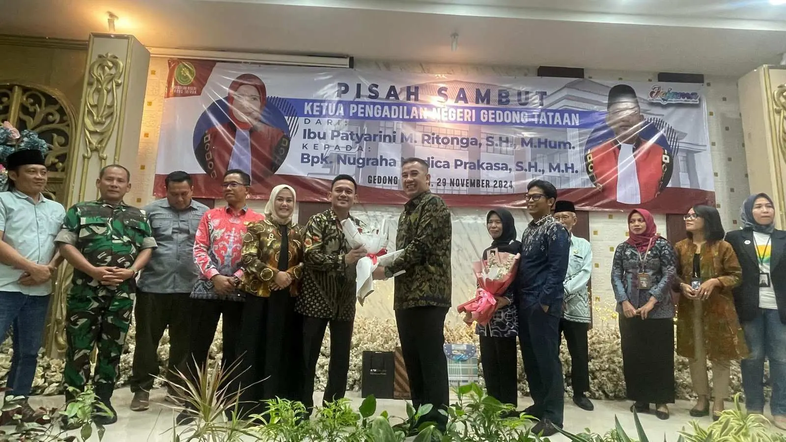 Bupati Dendi Ramadhona Hadiri Pisah Sambut Ketua Pengadilan Negeri Gedong Tataan