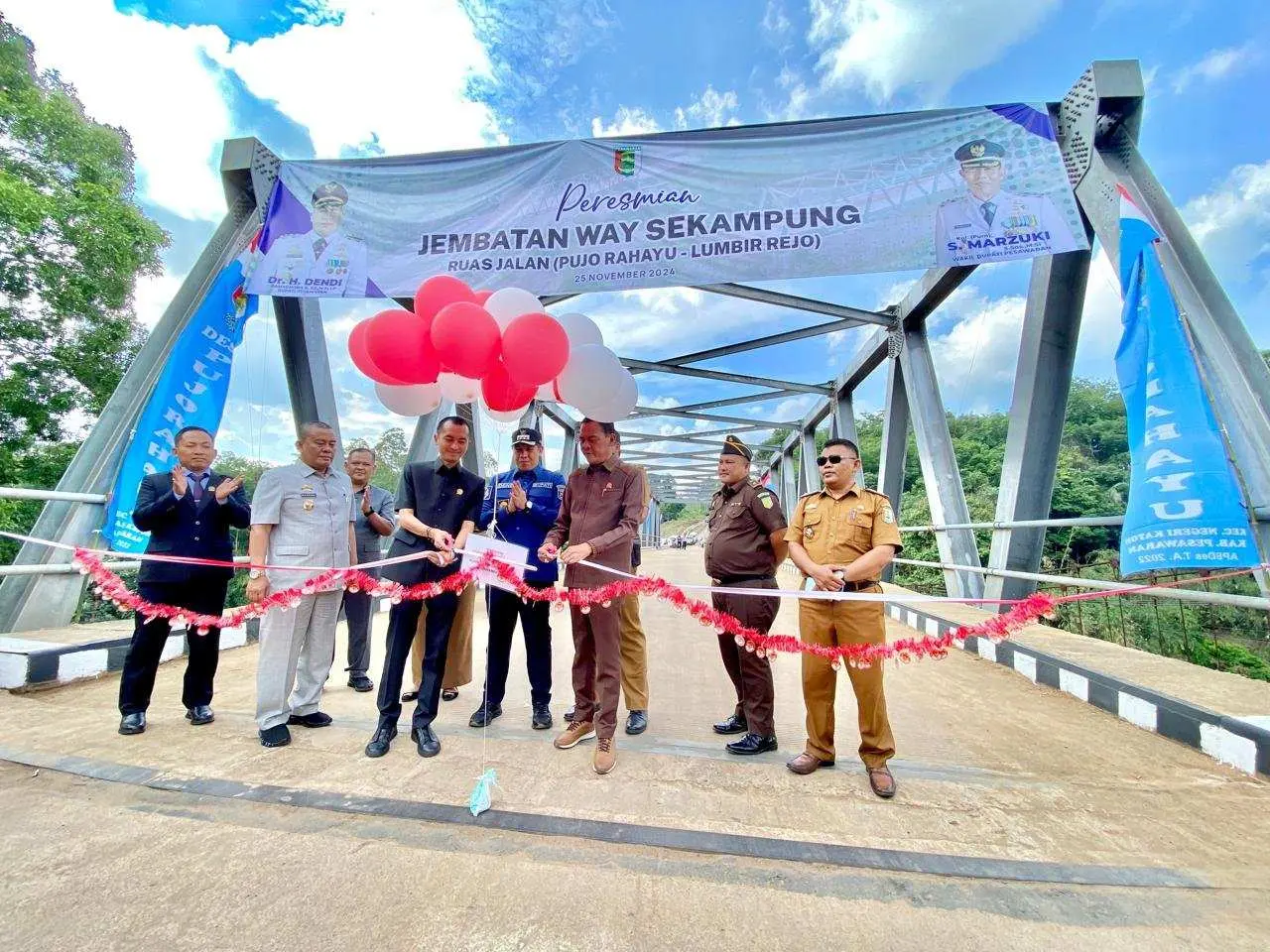 Bupati Dendi Berharap Peresmian Jembatan Way Sekampung Bisa Menunjang Perekonomian Masyarakat