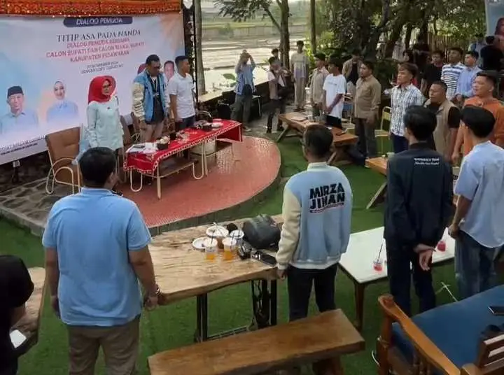 Paslon No Urut 02 Nanda-Anton Buka Dialog Bersama Pemuda Kabupaten Pesawaran