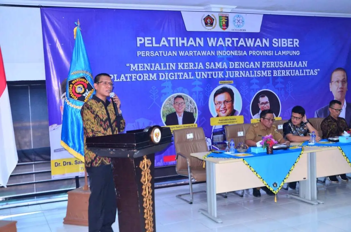 PWI Lampung Gelar Pelatihan Wartawan Siber tentang Perpres Publisher Right