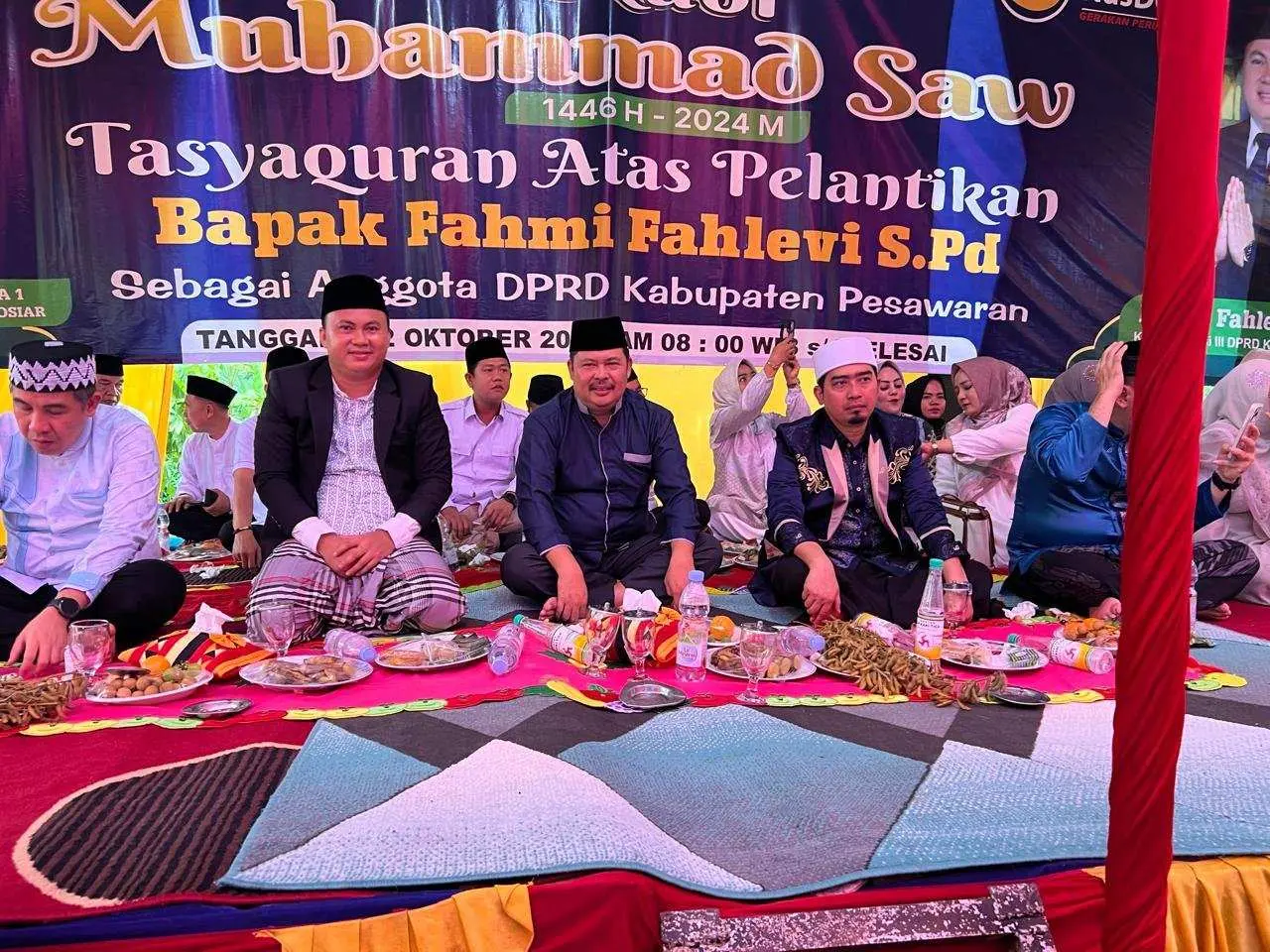 Cabup Nanda-Anton Dan Cagub Mirza-Jihan Hadirnya Tasyakuran Anggota DPRD Fahmi Pahlevi Bersama Ustad Solmed