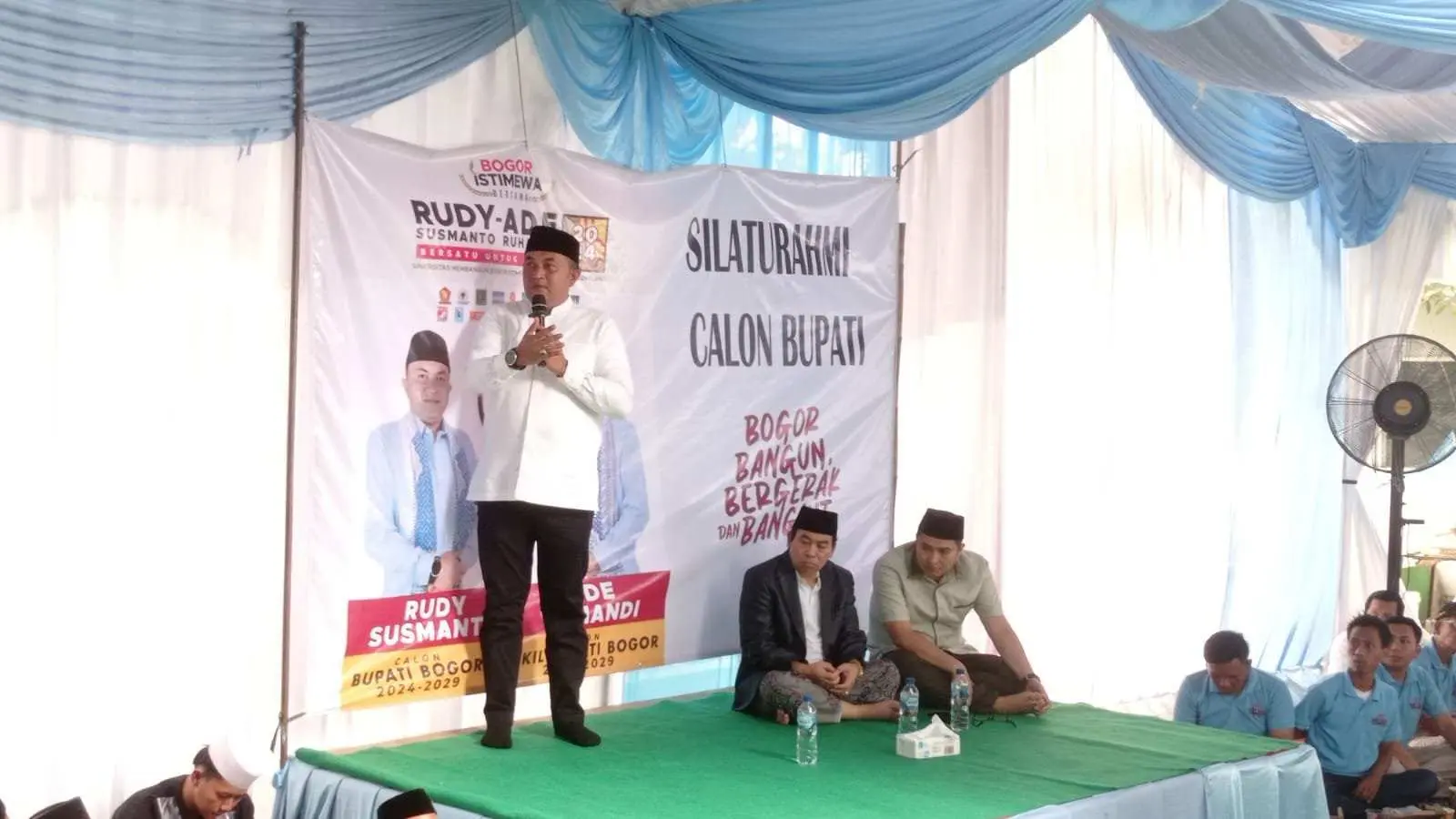 Silaturahmi dengan Kyai dan Tokoh Agama, Cabup Rudy Susmanto Paparkan Program Keumatan 