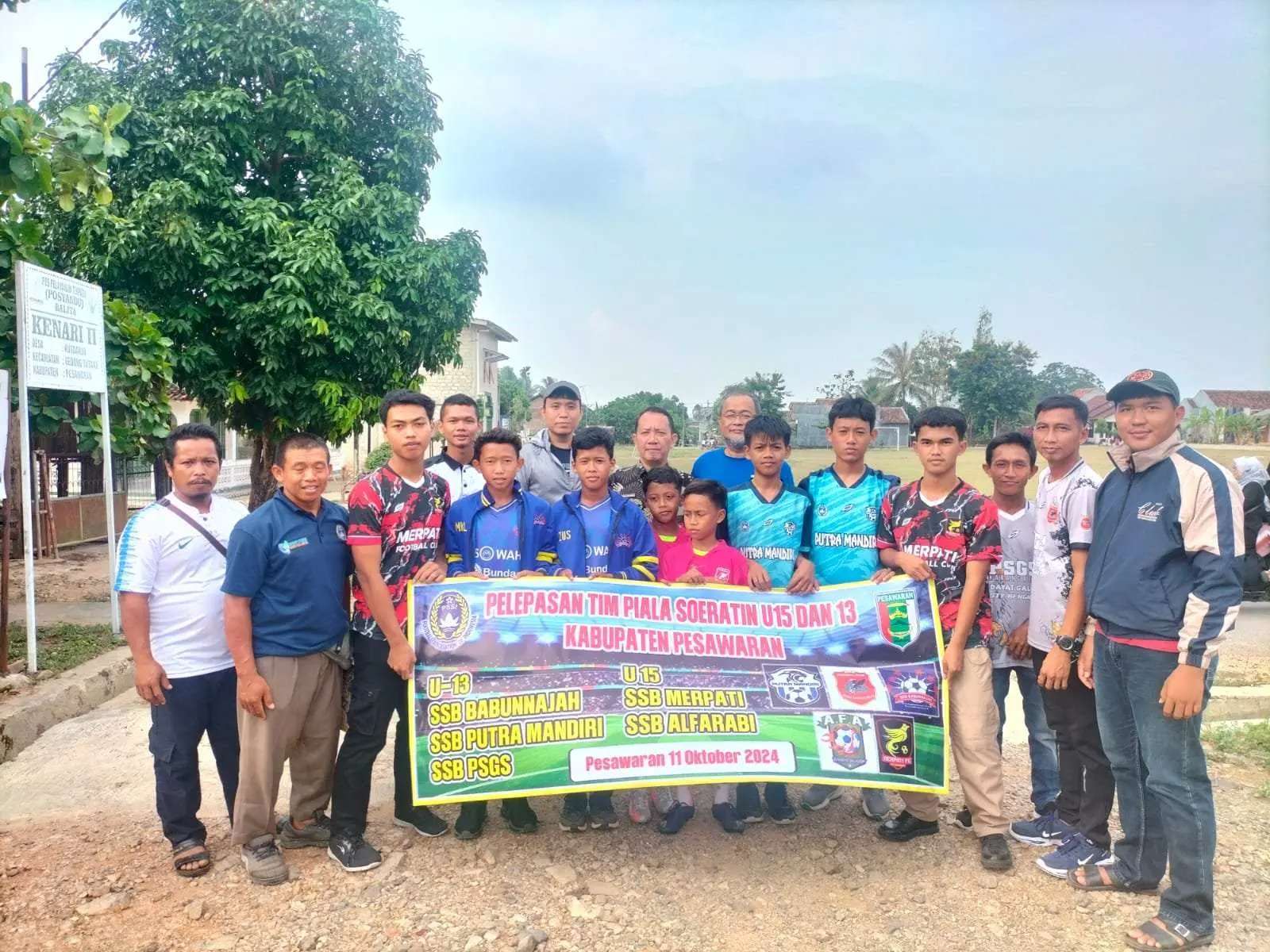 Dispora Lepas Lima Tim Perwakilan Pesawaran untuk Bertanding di Piala Soeratin 2024