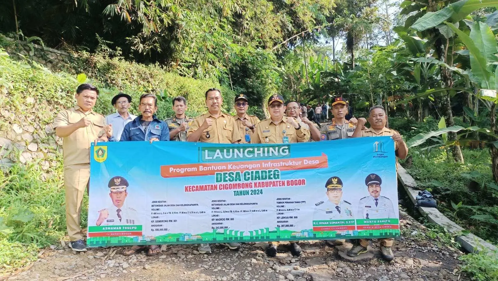Manfaatkan Samisade, Desa Ciadeg Cigombong Bangun Infrastruktur di 3 Titik Strategis