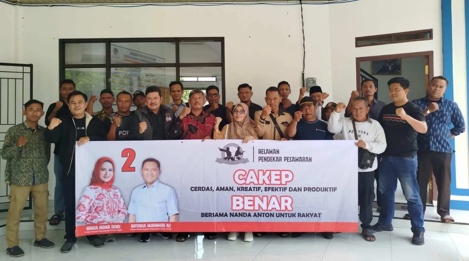 Tim Pemenangan Paslon Bupati Pesawaran Nanda-Antonius Gelar Konsolidasi dengan Relawan Pendekar