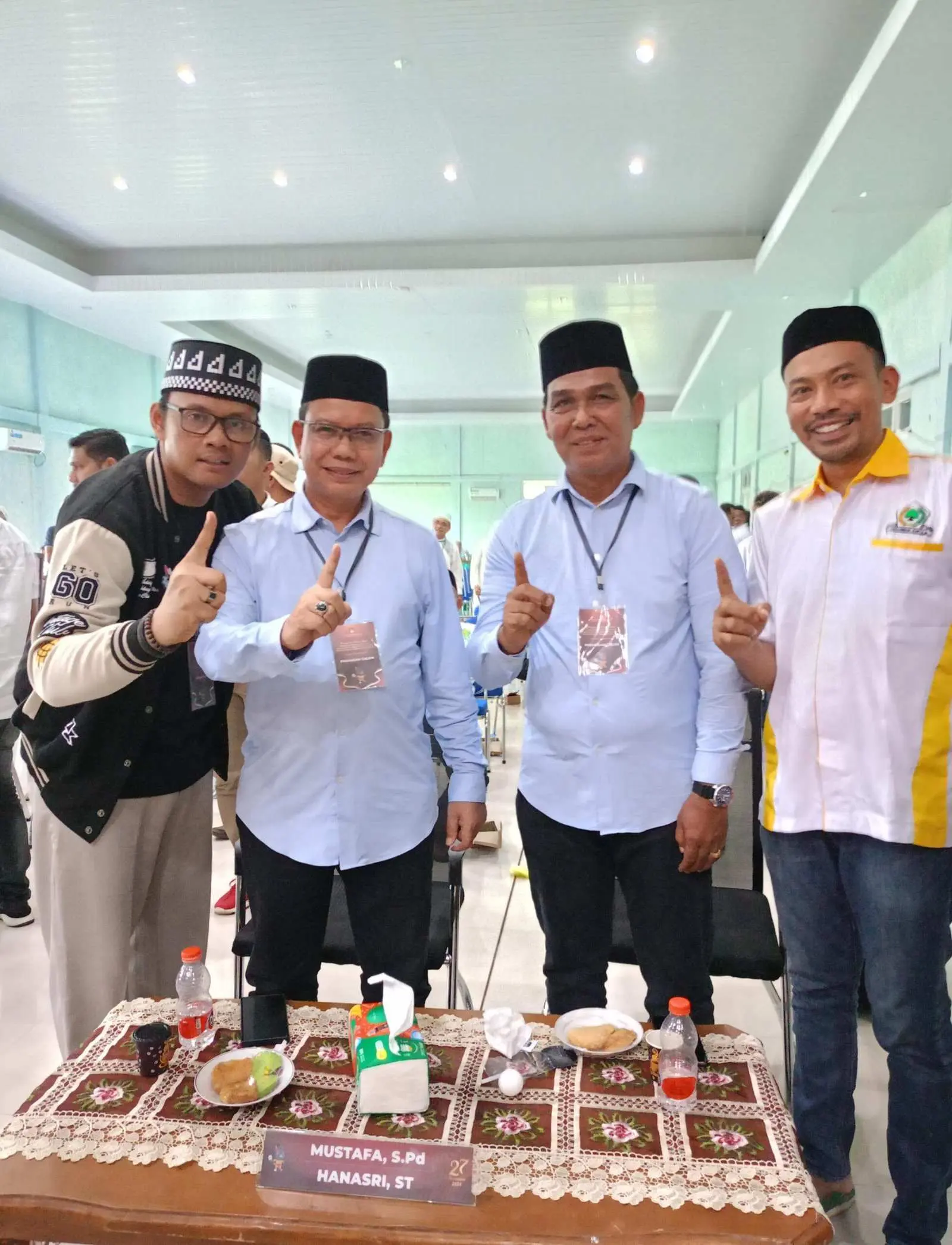 Mustafa Hanasri Dapat Nomor Urut 1 Sesuai Harapan Pada Pengundian Calon Bupati dan wakil Bupati Kab Aceh Jaya