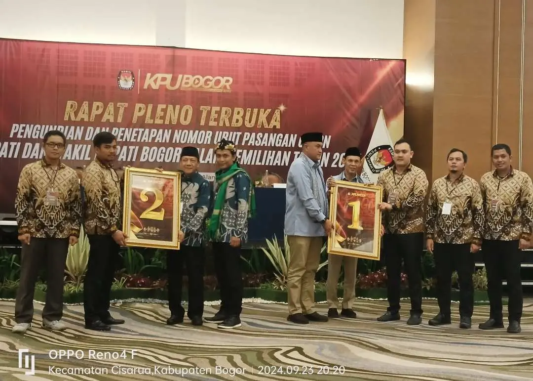 KPUD Kabupaten Bogor Umumkan Paslon Bupati dan Wakil Bupati Bogor 2024
