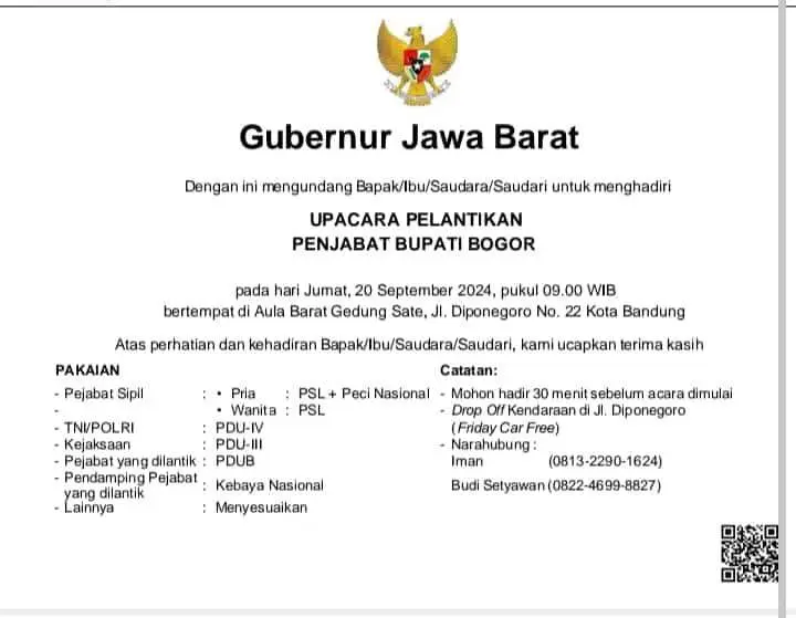 Mendagri Tito Karnavian Berhentikan Pj Bupati Bogor Asmawa Tosepu dan Mengangkat Bachril Bahri Sebagai Pengganti