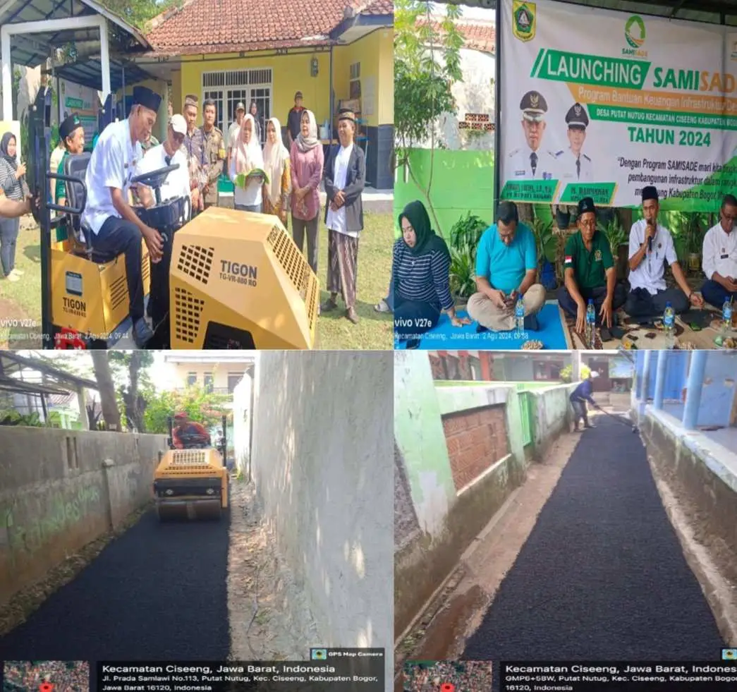 Desa Putat Nutug Realisasikan jalan Untuk Masyarakat Dengan Bantuan Dana Samisade Dari APBD Pemkab Bogor