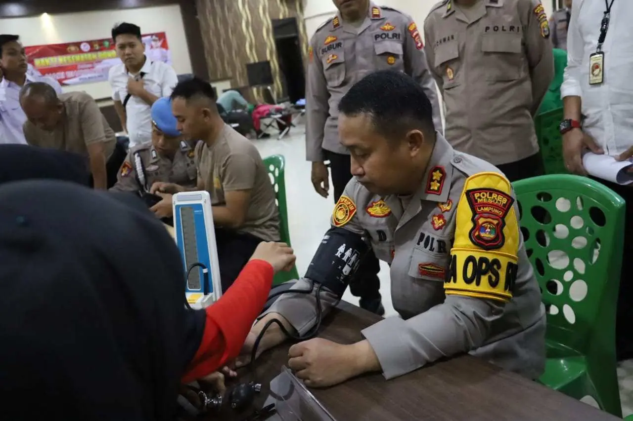 Sambut Hari Bhayangkara Ke 78, Polres Mesuji Gelar Donor Darah