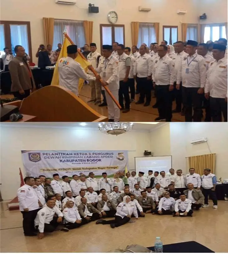 Ketua dan pengurus Dpc APDESI  kabupaten Bogor periode 2024 – 2029 resmi dilantik